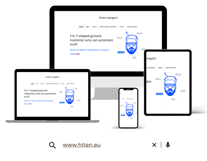 Web development code and UI on screens